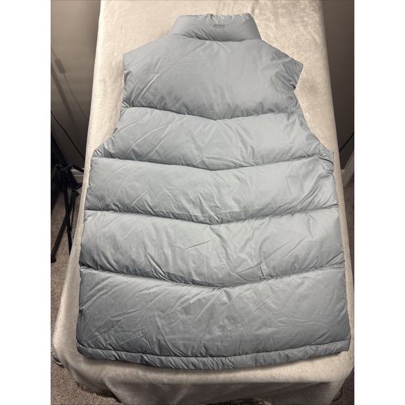 Eddie Bauer Down Puffer Vest Full Zip 700 Power Fill EB700 Gray Goose Men Medium - Picture 11 of 13